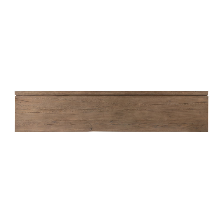 Gray Oak 94" Media Console with Cabinet