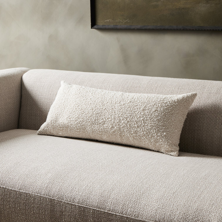 Knoll Natural Bouclé Textured Lumbar Pillow