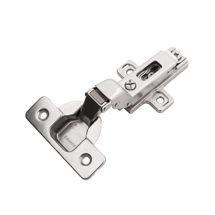 Polished Nickel European-Style Frameless Cabinet Hinges