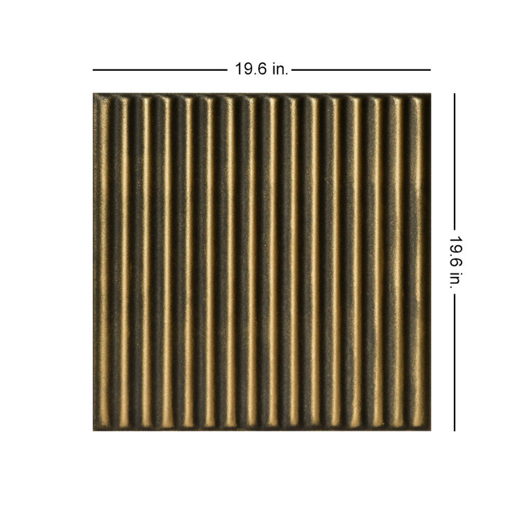 Antique Brass Faux Tin Glue-Up Ceiling Tile, 2 x 2 ft