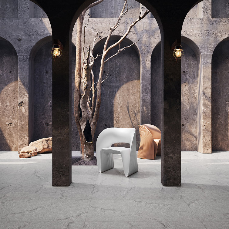 Dominion Large Format Gray Matte Porcelain Floor and Wall Tile