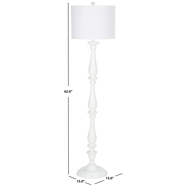 Bessie 62'' White Traditional Candlestick Floor Lamp