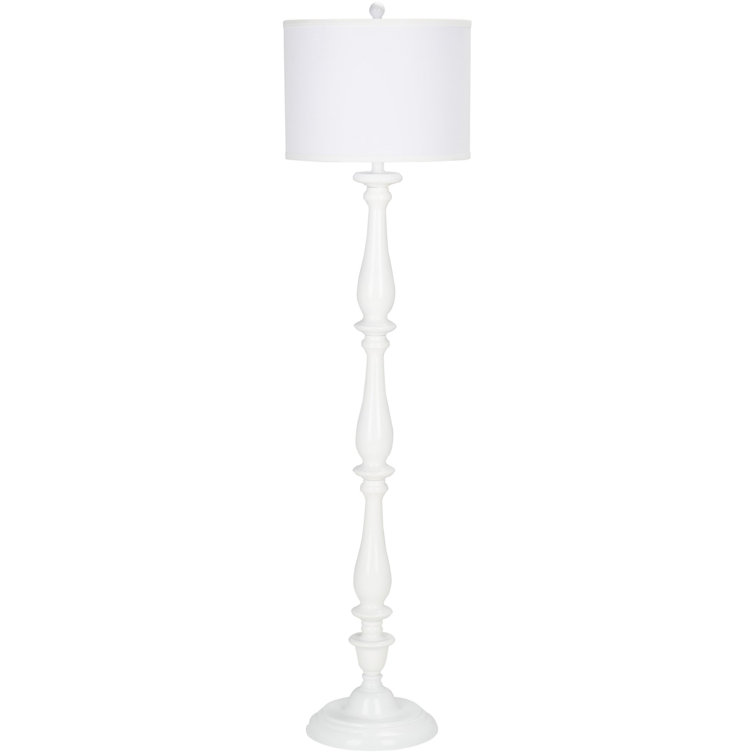 Bessie 62'' White Traditional Candlestick Floor Lamp