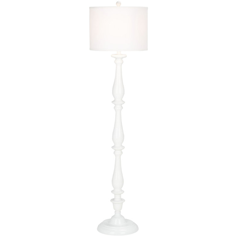Bessie 62'' White Traditional Candlestick Floor Lamp
