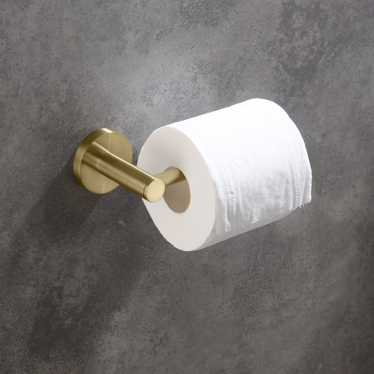 Brushed Gold Circular Metal Bathroom Hardware Set
