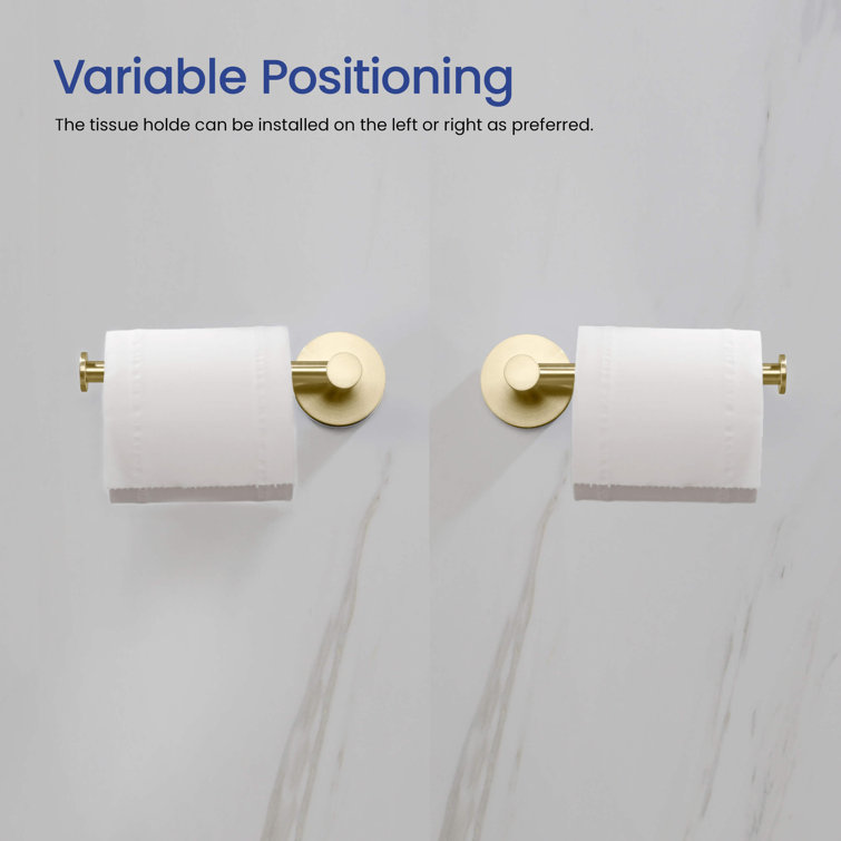 Brushed Gold Circular Metal Bathroom Hardware Set