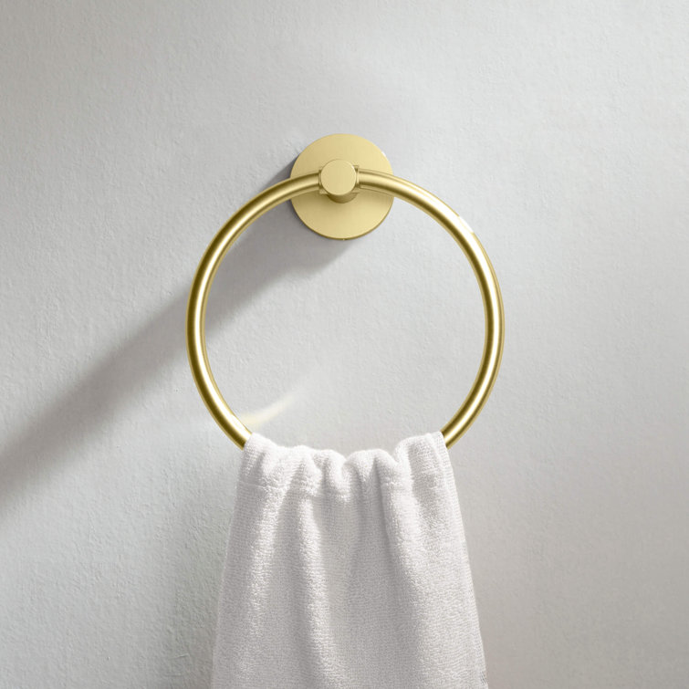 Brushed Gold Circular Metal Bathroom Hardware Set