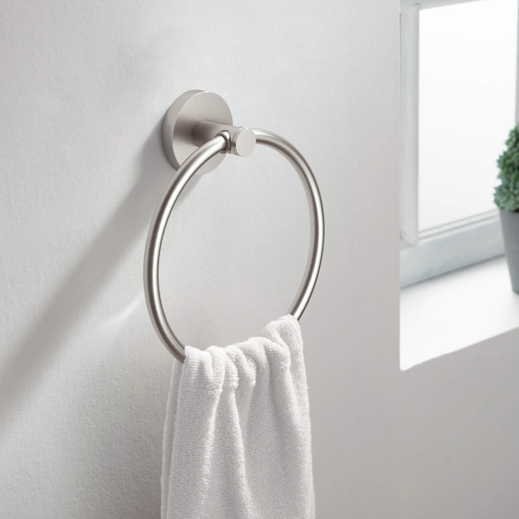 Brushed Nickel Circular 4-Piece Bathroom Hardware Set