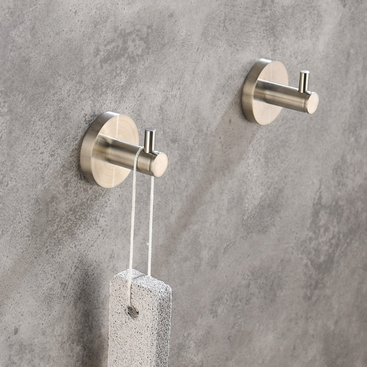 Brushed Nickel Circular 4-Piece Bathroom Hardware Set
