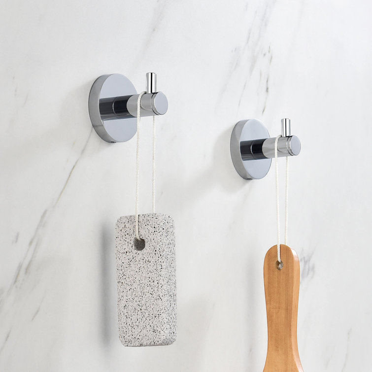 Chrome Circular 4-Piece Modern Bathroom Hardware Set
