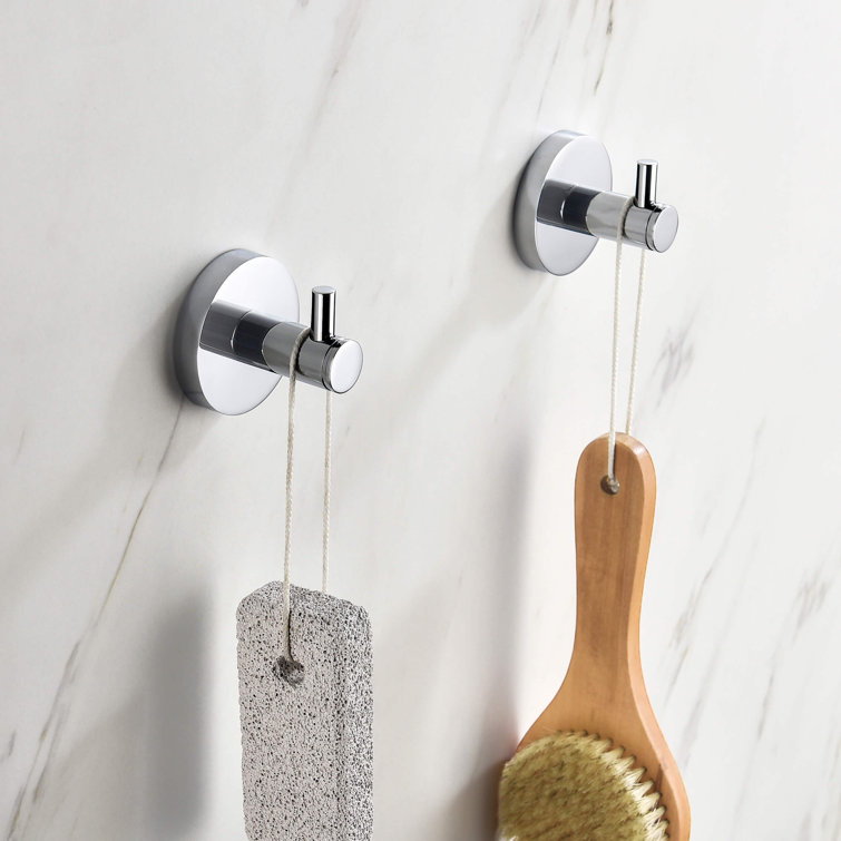 Chrome Circular 4-Piece Modern Bathroom Hardware Set