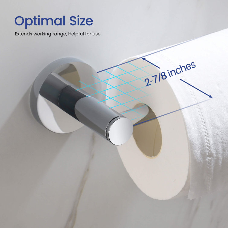 Chrome Circular 4-Piece Modern Bathroom Hardware Set