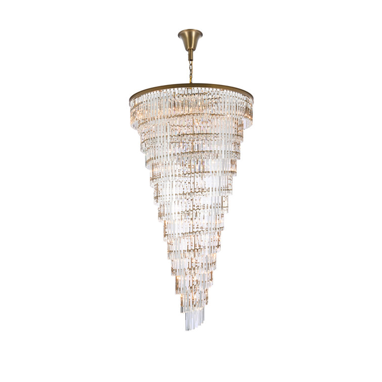 Sydney Satin Gold 58-Light Crystal Chandelier