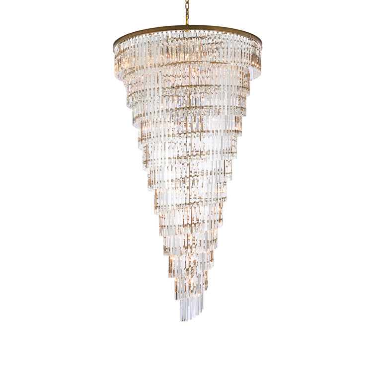 Sydney Satin Gold 58-Light Crystal Chandelier