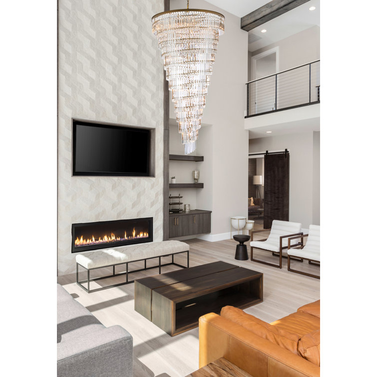 Sydney Satin Gold 58-Light Crystal Chandelier