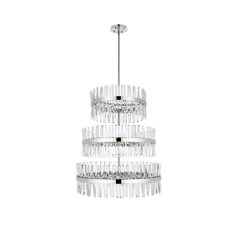 Serephina Chrome Crystal 46-Light Modern Chandelier