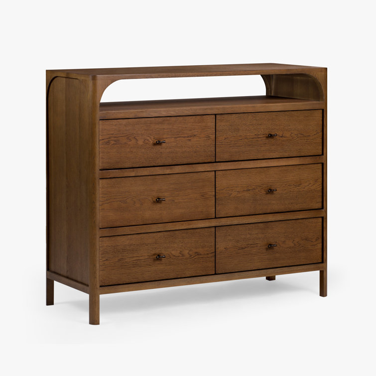 Walnut Double Dresser with Soft Close Drawers