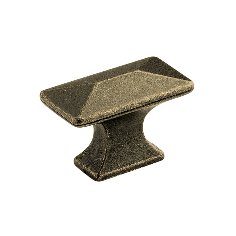 Windover Antique Rectangular Zinc Cabinet Knob
