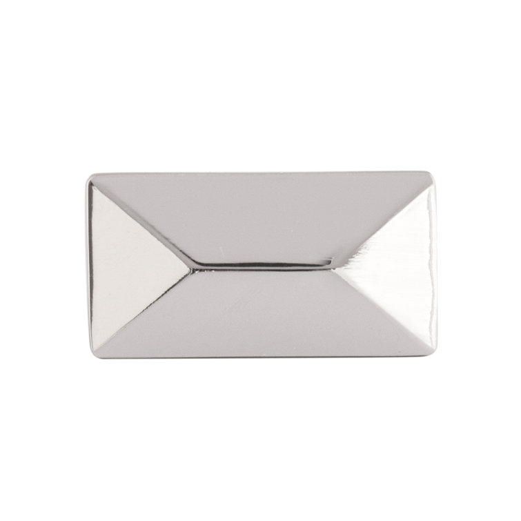 Polished Nickel Rectangular Cabinet Knob 10-Pack