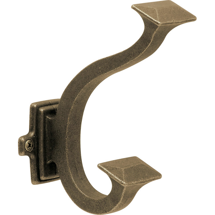 Windover Antique Metal Double Prong Wall Hook 5-Pack