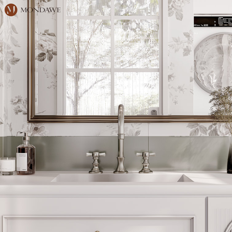 Brushed Nickel 8" Widespread 2-Handle Bathroom Faucet