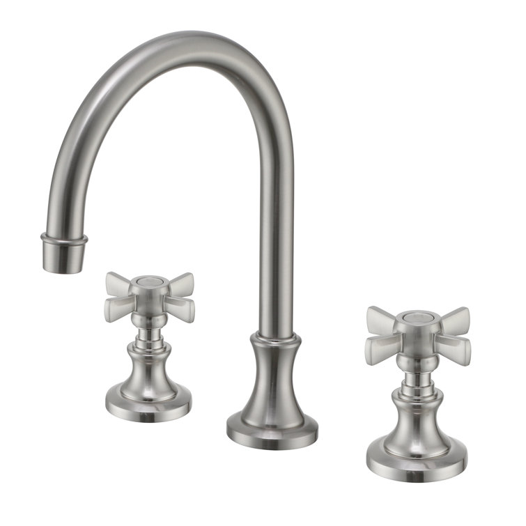 Brushed Nickel 8" Widespread 2-Handle Bathroom Faucet