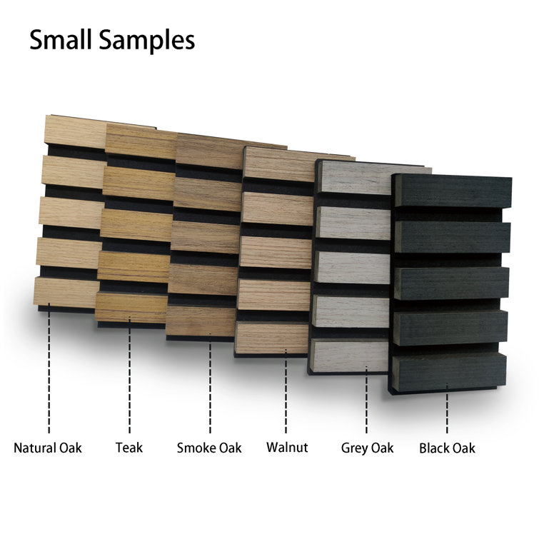 Black Oak 94.5'' x 23.6'' 3D Acoustic Wall Panels