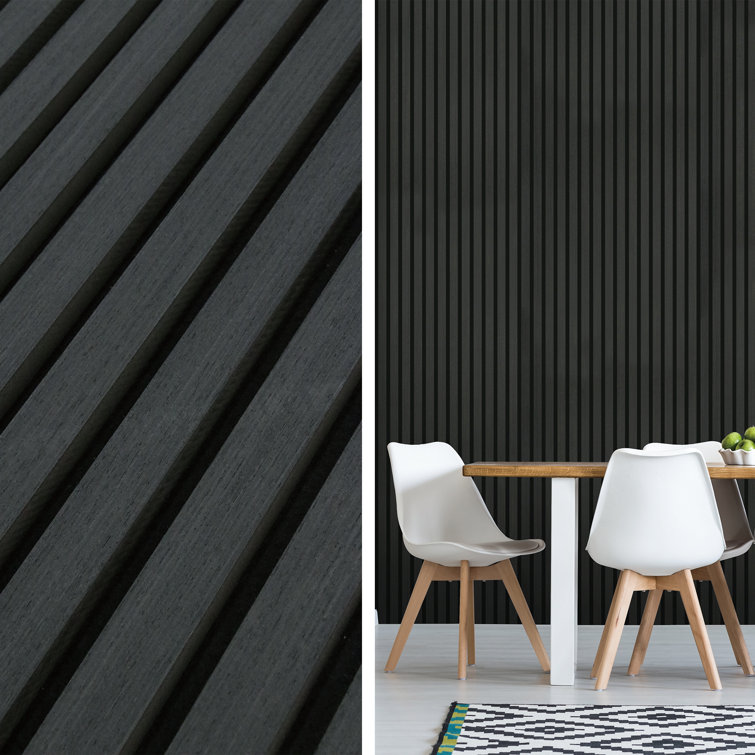 Black Oak 94.5'' x 23.6'' 3D Acoustic Wall Panels