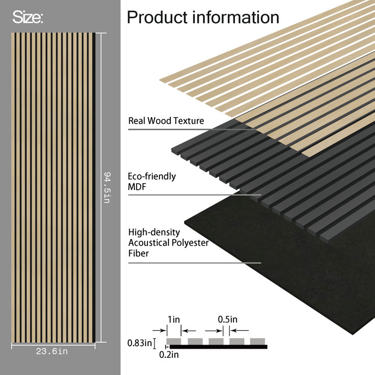 Natural Oak 3D Acoustic Wood Slat Wall Paneling