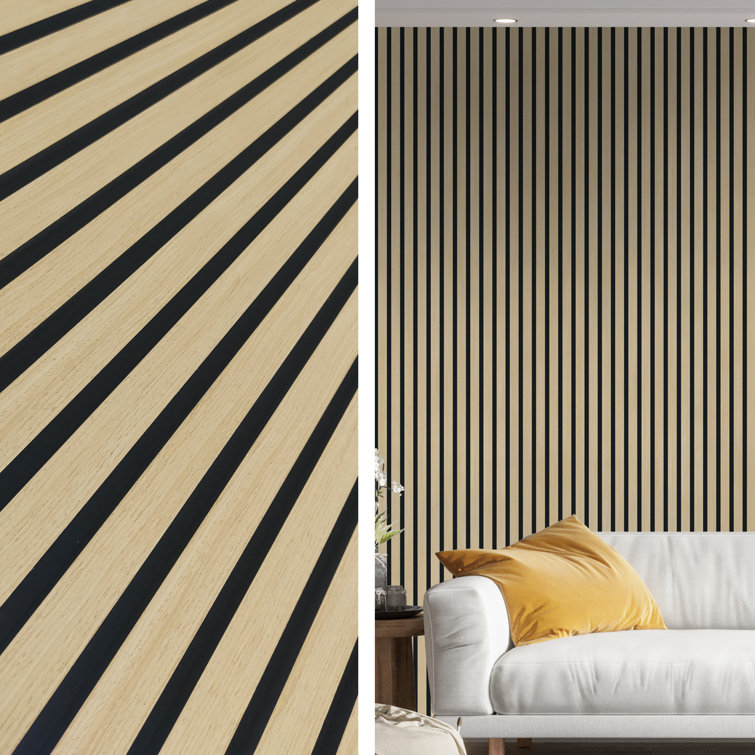 Natural Oak 3D Acoustic Wood Slat Wall Paneling