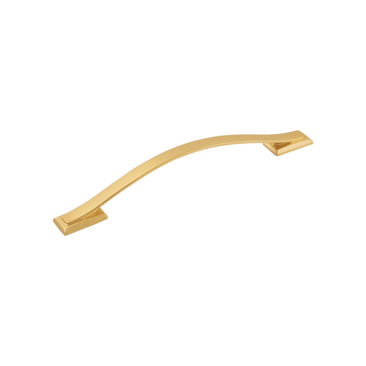 Brushed Golden Brass 6-5/16" Cabinet Bar Pulls, 5-Pack