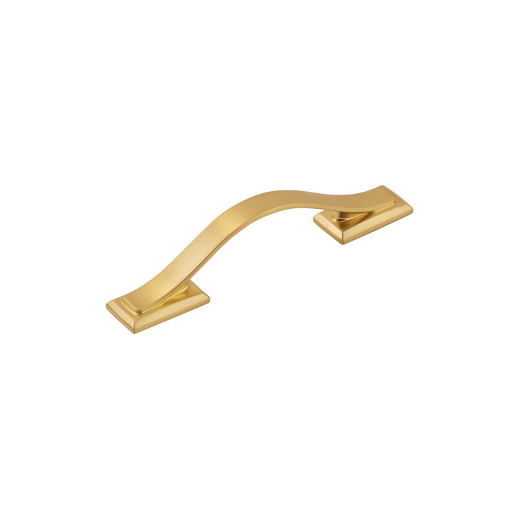 Brushed Golden Brass Kitchen Cabinet Handles 10-Pack