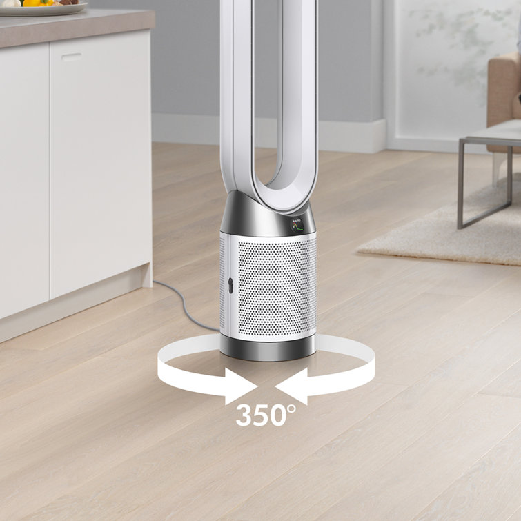 White HEPA Air Purifier and Fan with Odor Absorbing Filter