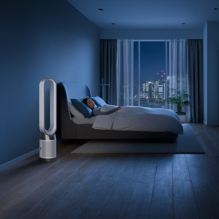 White HEPA Air Purifier and Fan with Odor Absorbing Filter