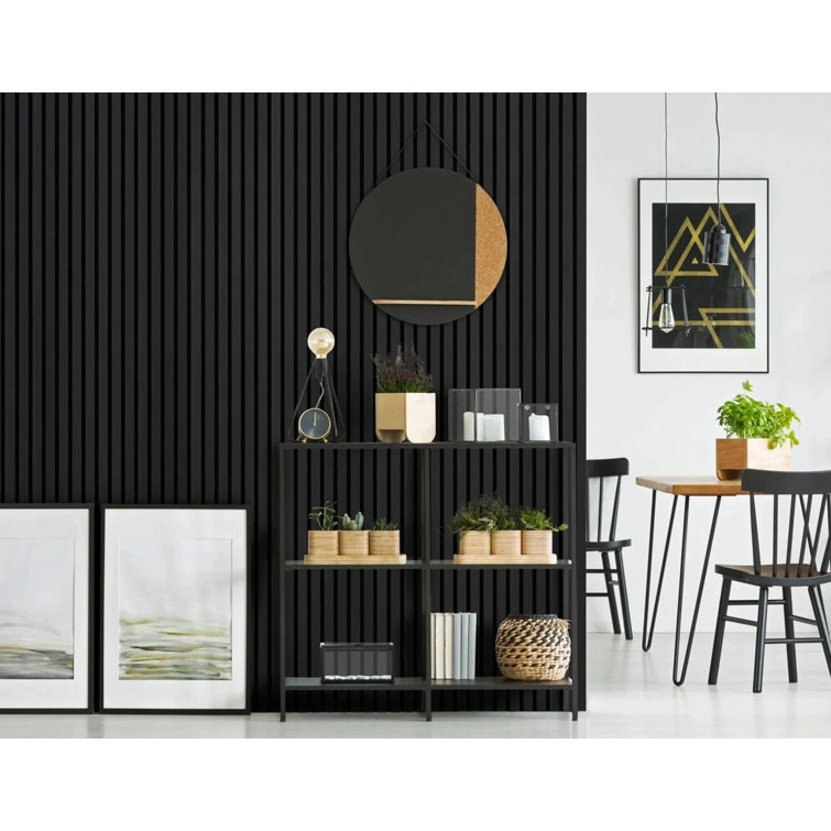 Black Oak 94.5'' x 23.6'' 3D Acoustic Wall Panels