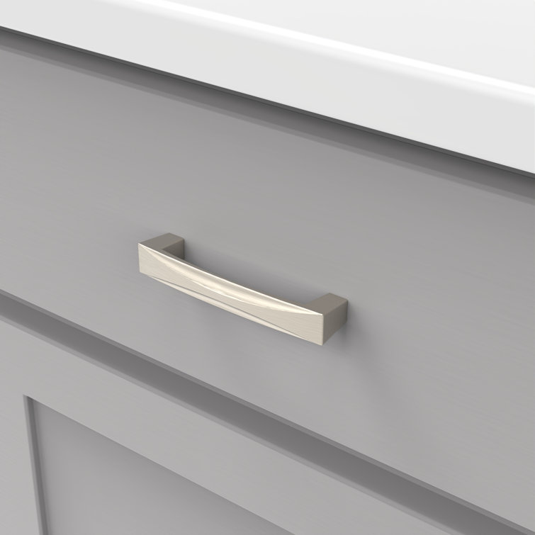 Satin Nickel Brushed Modern Cabinet Drawer Pulls 10-Pack