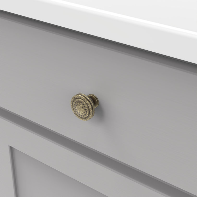 Windover Antique Iron Mushroom Cabinet Knob with Mounting Hardware