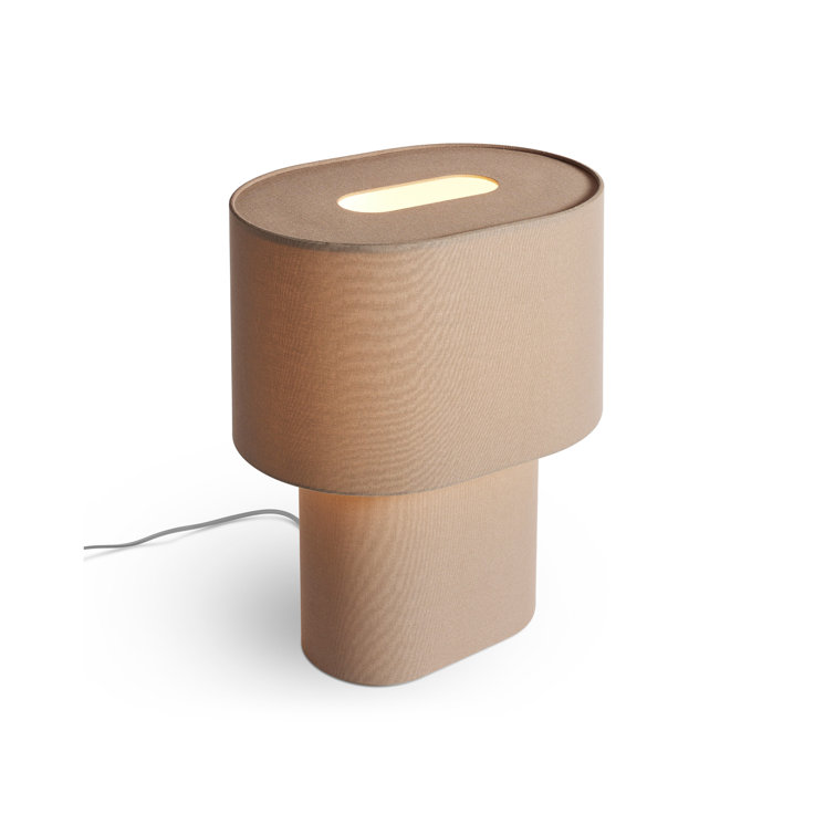Dark Olive Fabric Modern Table Lamp