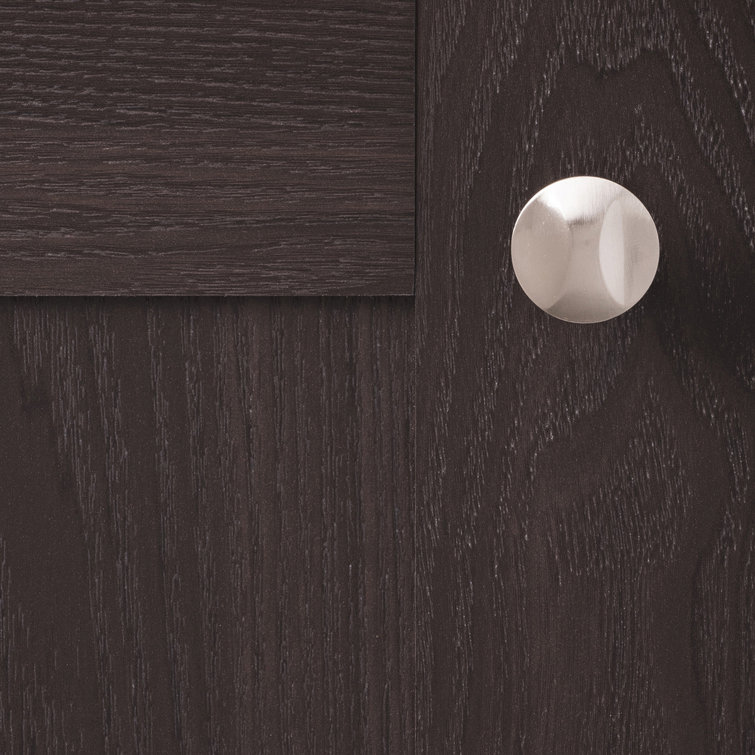 Satin Nickel Round Cabinet Knob with Mounting Hardware