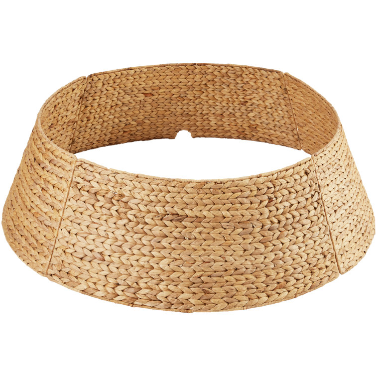 Natural Woven Hyacinth Christmas Tree Collar
