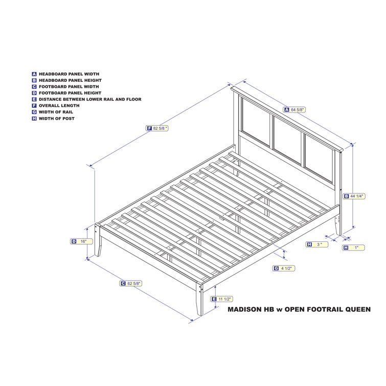 Madison Queen Walnut Upholstered Platform Bed with Storage Drawer
