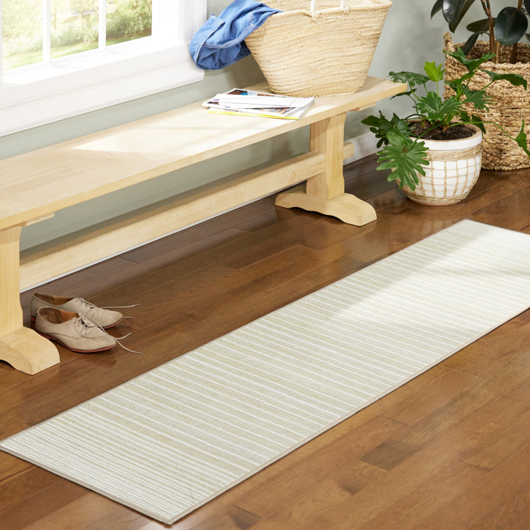 Layne Cream Beige Tufted Washable Synthetic Runner Rug