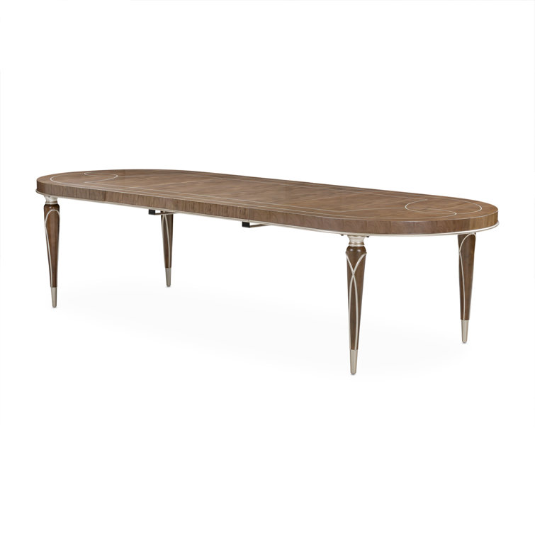Hazelnut Mahogany 9-Piece Extendable Oval Dining Set with Porcini Velvet Chairs