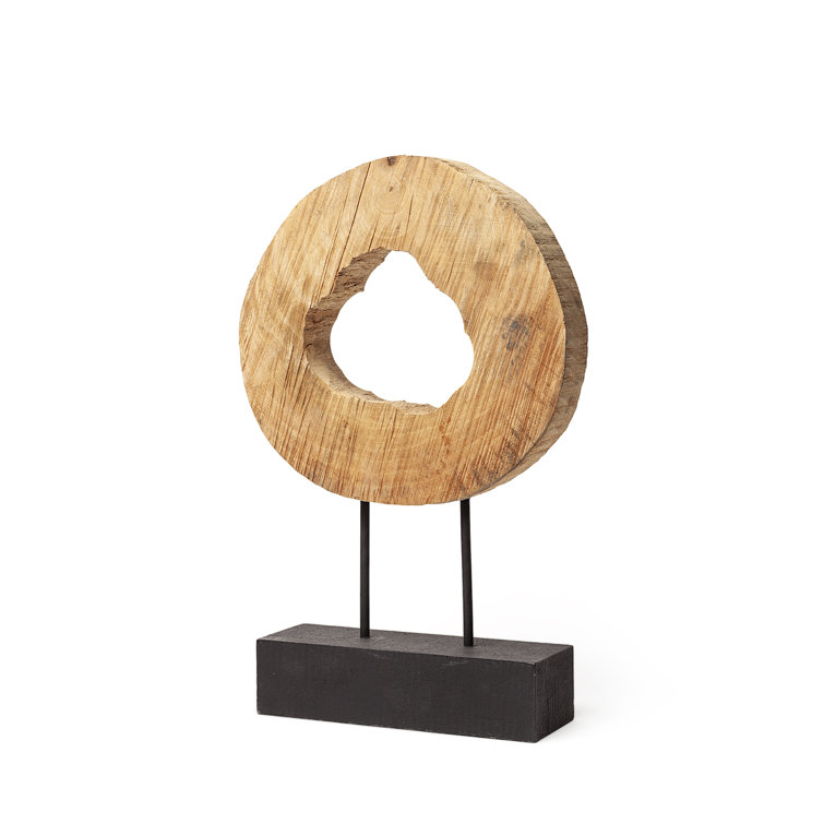 Ironwood Indian Mango Wood Cross Section Decorative Object