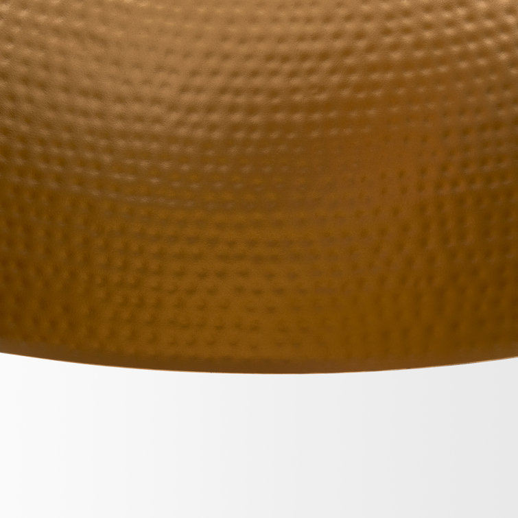 Karina 24" Matte Black and Brass Dome Pendant Light