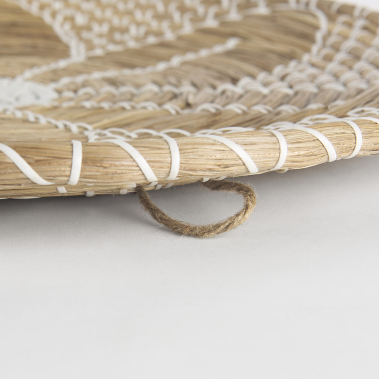 Eartha Light Brown and White Seagrass Wall Decor