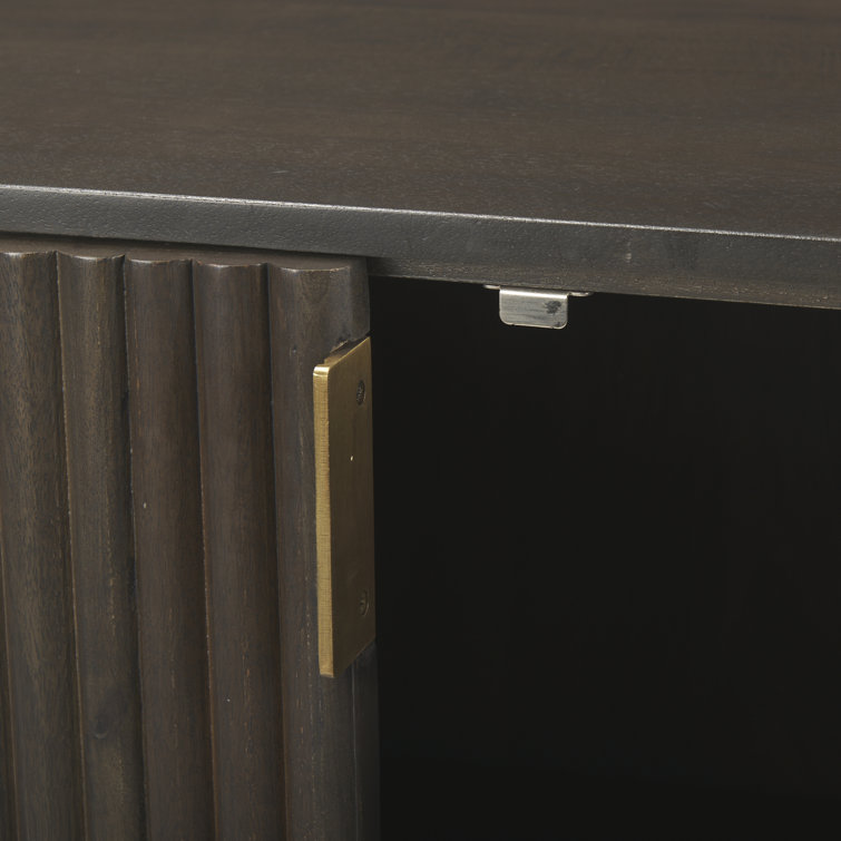 Terra Dark Brown Mango Wood Fluted Sideboard
