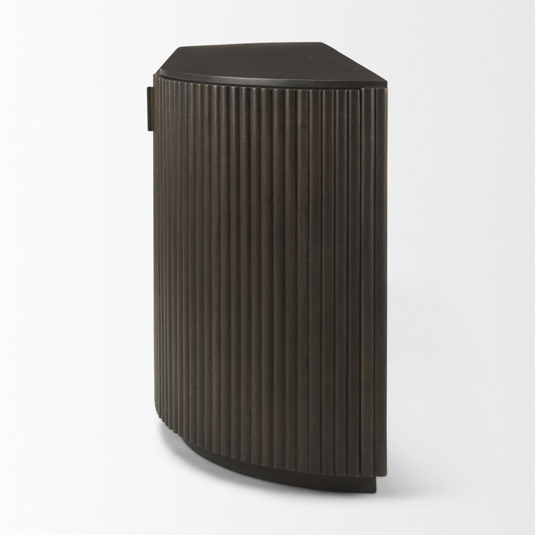 Terra Dark Brown Mango Wood Fluted Sideboard