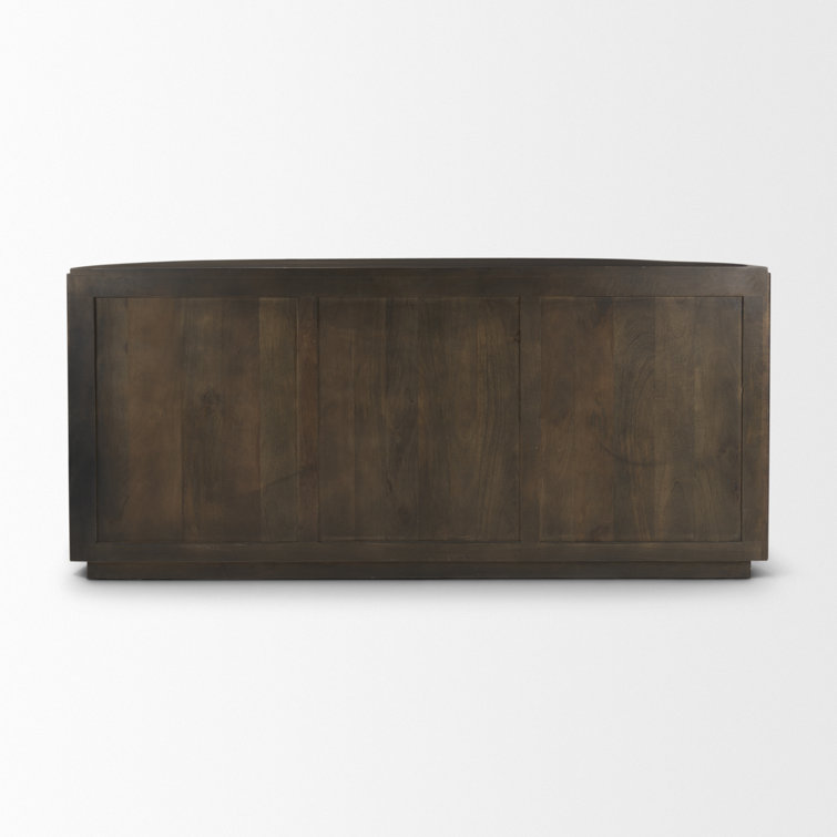 Terra Dark Brown Mango Wood Fluted Sideboard
