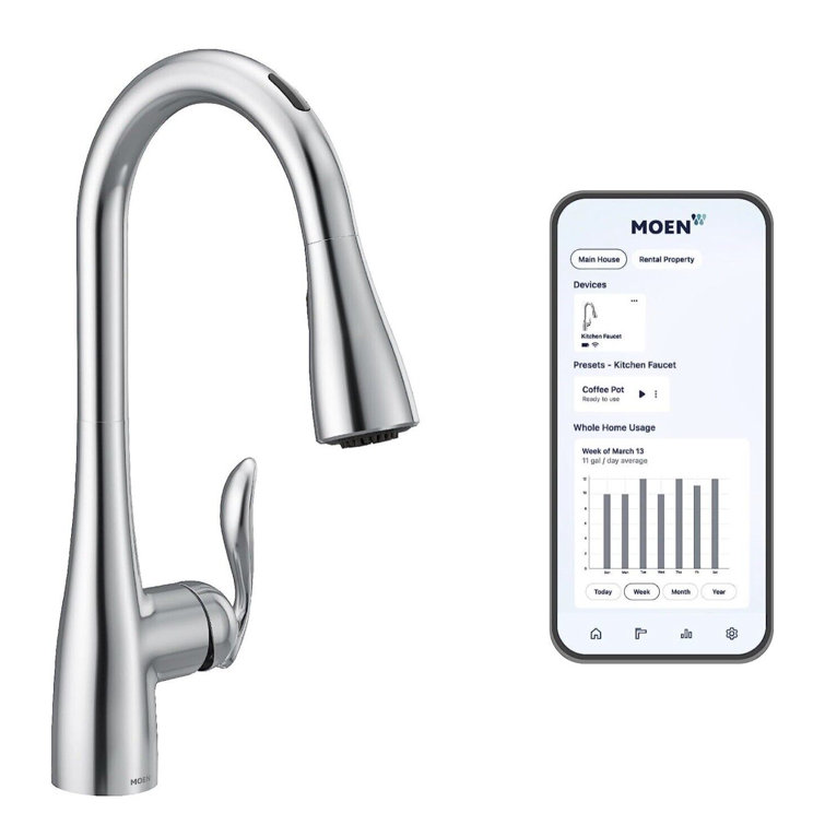 Chrome Transitional Pull-Out Spray Kitchen Faucet